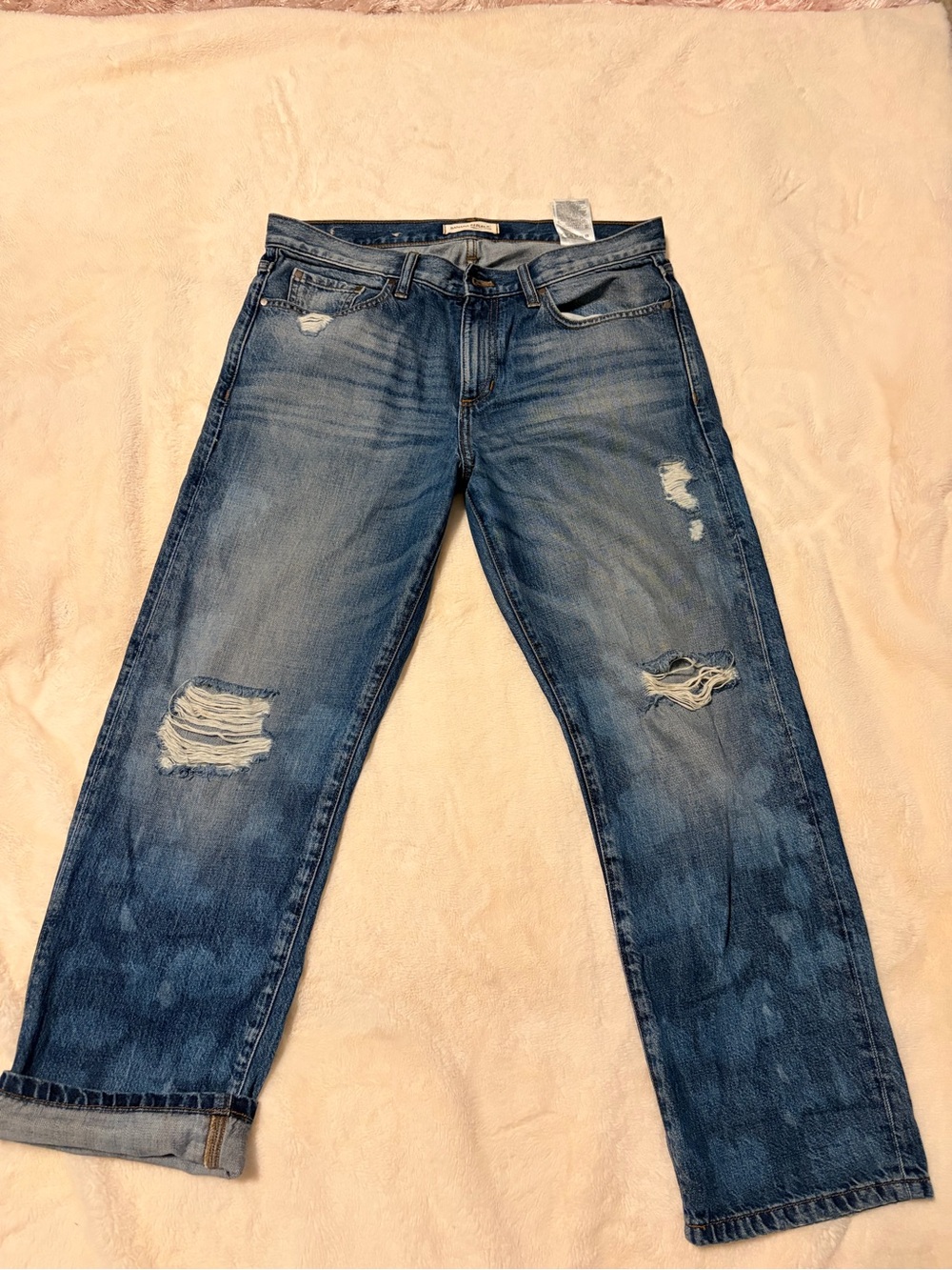 Banana Republic women’s  Distressed Blue Jeans - Classic Straight Fit